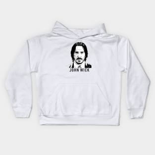 keanu reeves white and black Kids Hoodie